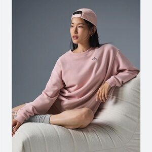 ALO Yoga Accolade Ballet Pink Women's crewneck Sweatshirt xs extra small